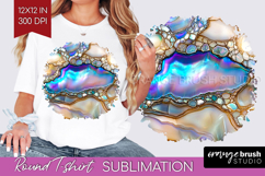 Pearl Round Tshirt Background - Pearl Texture PNG Product Image 1