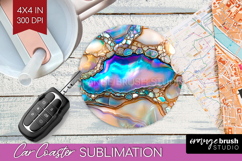 Pearl Car Coaster - Pearl Texture Coaster PNG Sublimation Product Image 1