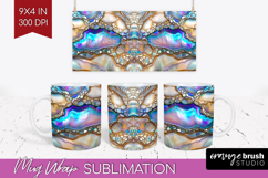 Pearl Mug Wrap - Pearl Texture Mug PNG Sublimation Product Image 1
