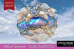 Pearl Wind Spinner Sublimation PNG - Pearl Texture Round Product Image 1