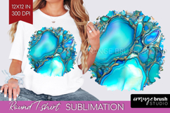 Pearl Round Tshirt Background - Pearl Texture PNG Product Image 1