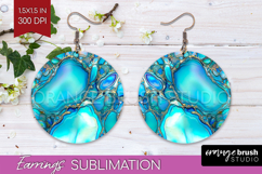 Pearl Round Earrings - Pearl Texture PNG Sublimation Product Image 1