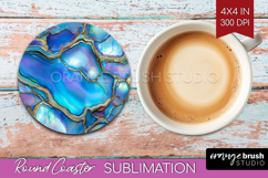 Pearl Round Coaster - Pearl Texture Coaster PNG Sublimation Product Image 1