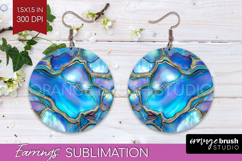 Pearl Round Earrings - Pearl Texture PNG Sublimation Product Image 1