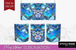 Pearl Mug Wrap - Pearl Texture Mug PNG Sublimation Product Image 1