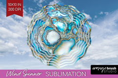 Pearl Wind Spinner Sublimation PNG - Pearl Texture Round Product Image 1