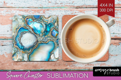 Pearl Square Coaster - Pearl Texture Coaster PNG Sublimation Product Image 1