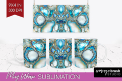 Pearl Mug Wrap - Pearl Texture Mug PNG Sublimation Product Image 1