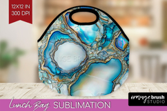 Pearl Lunch Bag - Pearl Texture Lunch Bug PNG Sublimation Product Image 1