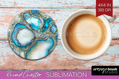 Pearl Round Coaster - Pearl Texture Coaster PNG Sublimation Product Image 1