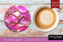 Pearl Round Coaster - Pearl Texture Coaster PNG Sublimation Product Image 1