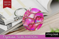 Pearl Keychain PNG - Pearl Texture Keychain Sublimation Product Image 1