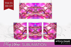 Pearl Mug Wrap - Pearl Texture Mug PNG Sublimation Product Image 1