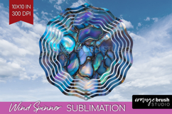 Pearl Wind Spinner Sublimation PNG - Pearl Texture Round Product Image 1