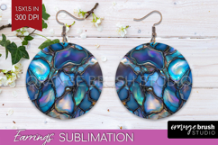 Pearl Round Earrings - Pearl Texture PNG Sublimation Product Image 1