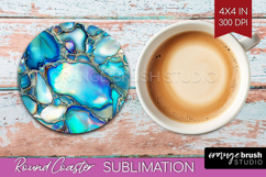 Pearl Round Coaster - Pearl Texture Coaster PNG Sublimation Product Image 1