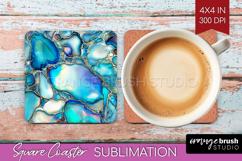 Pearl Square Coaster - Pearl Texture Coaster PNG Sublimation Product Image 1