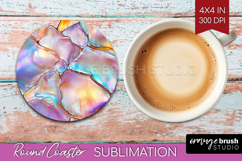 Pearl Round Coaster - Pearl Texture Coaster PNG Sublimation Product Image 1