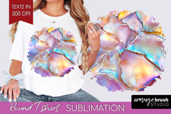 Pearl Round Tshirt Background - Pearl Texture PNG Product Image 1
