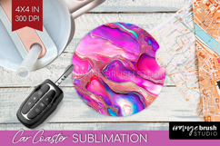 Pearl Car Coaster - Pearl Texture Coaster PNG Sublimation Product Image 1