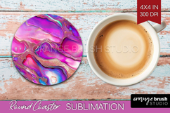 Pearl Round Coaster - Pearl Texture Coaster PNG Sublimation Product Image 1