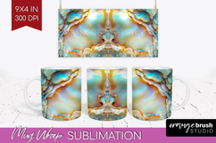 Pearl Mug Wrap - Pearl Texture Mug PNG Sublimation Product Image 1