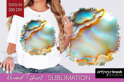 Pearl Round Tshirt Background - Pearl Texture PNG Product Image 1