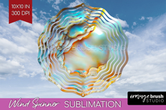 Pearl Wind Spinner Sublimation PNG - Pearl Texture Round Product Image 1