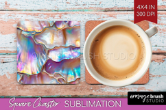 Pearl Square Coaster - Pearl Texture Coaster PNG Sublimation Product Image 1