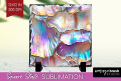 Pearl Slate PNG - Pearl Texture Square Slate Sublimation Product Image 1