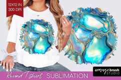 Pearl Round Tshirt Background - Pearl Texture PNG Product Image 1