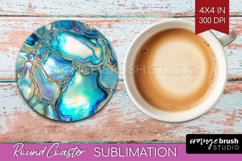 Pearl Round Coaster - Pearl Texture Coaster PNG Sublimation Product Image 1