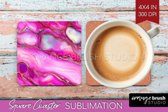 Pearl Square Coaster - Pearl Texture Coaster PNG Sublimation Product Image 1