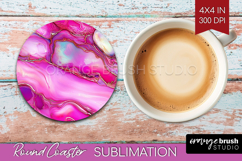 Pearl Round Coaster - Pearl Texture Coaster PNG Sublimation Product Image 1