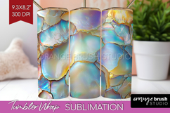 Pearl Tumbler Wrap - Pearl Texture Tumbler PNG Sublimation Product Image 1