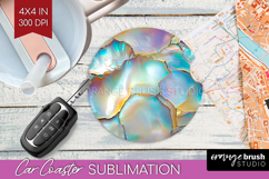 Pearl Car Coaster - Pearl Texture Coaster PNG Sublimation Product Image 1