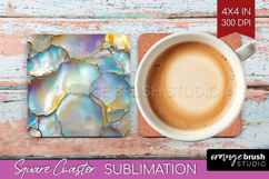 Pearl Square Coaster - Pearl Texture Coaster PNG Sublimation Product Image 1