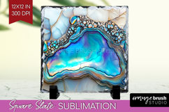 Pearl Slate PNG - Pearl Texture Square Slate Sublimation Product Image 1