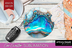 Pearl Car Coaster - Pearl Texture Coaster PNG Sublimation Product Image 1