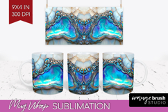 Pearl Mug Wrap - Pearl Texture Mug PNG Sublimation Product Image 1
