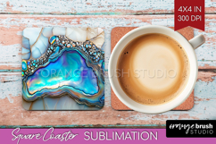 Pearl Square Coaster - Pearl Texture Coaster PNG Sublimation Product Image 1
