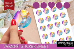 Pearl Round Sticker - Pearl Texture Printable Sticker Sheet Product Image 1