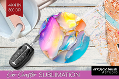 Pearl Car Coaster - Pearl Texture Coaster PNG Sublimation Product Image 1