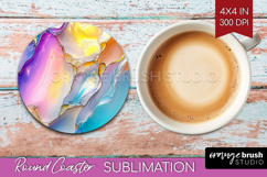 Pearl Round Coaster - Pearl Texture Coaster PNG Sublimation Product Image 1