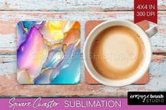 Pearl Square Coaster - Pearl Texture Coaster PNG Sublimation Product Image 1