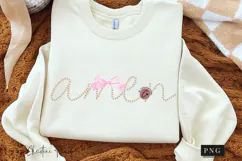 Coquette Pearl Amen PNG Design | Christian Png Product Image 2