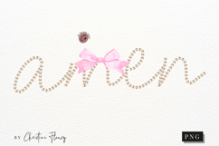 Coquette Pearl Amen PNG Design | Christian Png Product Image 4