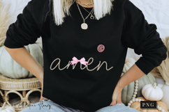 Coquette Pearl Amen PNG Design | Christian Png Product Image 6