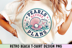 Retro Beach T Shirt Design, Distressed Coastal Sublimation. Product Image 16