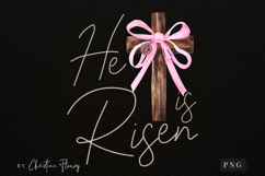 Coquette Pearl He Is Risen PNG Design | Christian Png Product Image 3